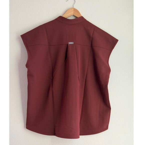 Figs Rafaela Oversized Scrub Top in Walnut, Size Large - Picture 10 of 10